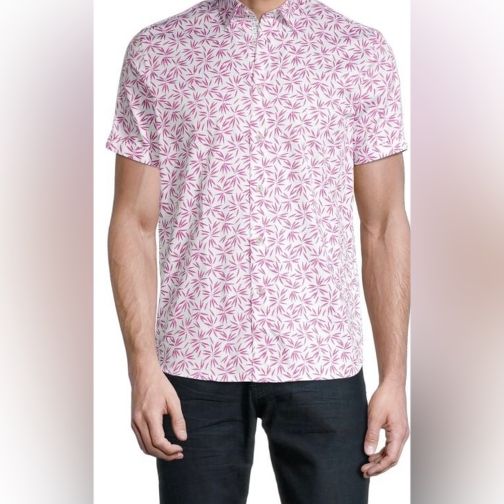 TED BAKER LONDON Regular Fit Leaf Print Shirt